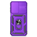 SunStory Compatible with Samsung Galaxy A17 5G Case with HD Screen Protector & Slide Camera Cover & Rotated Ring Kickstand,[Shockproof] Dual Layers Phone Case for Galaxy A17,Red