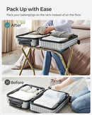 SONGMICS Luggage Rack, Pack of 2, Luggage Racks for Guest Room, Suitcase Stand, Steel Frame, Foldable, for Bedroom, Black URLR64B-2