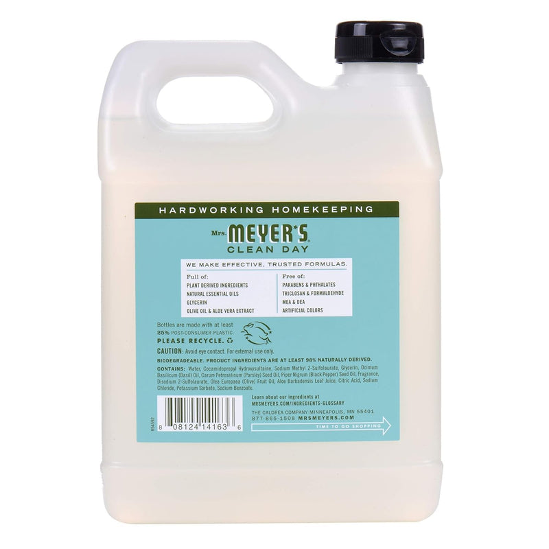 MRS. MEYER'S CLEAN DAY Liquid Hand Soap Refill, Cruelty Free and Biodegradable Formula, Lavender Scent, 33 Fl Oz (Pack of 1)