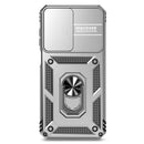 SunStory Compatible with Samsung Galaxy A17 5G Case with HD Screen Protector & Slide Camera Cover & Rotated Ring Kickstand,[Shockproof] Dual Layers Phone Case for Galaxy A17,Red