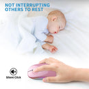 Wireless Bluetooth Mouse, Rechargeable, LED, Silent, Ultra-thin Design (Bluetooth 5.2 and 2.4GHz USB Receiver) | Portable Computer Mouse for Laptops, iPads, MacBooks and Apple Devices (Black)