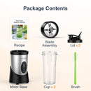 KOIOS Smoothie Blender, 900W Personal Blender for Shakes and Smoothies Kitchen with 2 No-BPA 22oz Portable Blender Cups, Single Serve Smoothies Maker Mixer for Juices, Nutritious Recipe (Grey Blue)