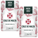 Cruz de Malta Yerba Mate Tea – 1kg (2.2 lbs) Loose Leaf – Traditional Argentine Herbal Tea – Smooth Flavor, Naturally Sourced – USA Specific Packaging – Gluten-Free – Large Leaf Low Dust Yerba Mate