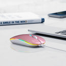 Wireless Bluetooth Mouse, Rechargeable, LED, Silent, Ultra-thin Design (Bluetooth 5.2 and 2.4GHz USB Receiver) | Portable Computer Mouse for Laptops, iPads, MacBooks and Apple Devices (Black)