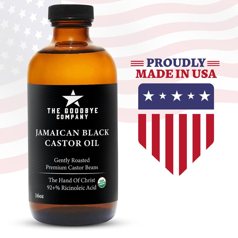 The Goodbye Company Organic Castor Oil – 100% Pure Extra Virgin, Cold-Pressed & Unrefined – Hexane-Free – Nourishing Oil for Healthy Skin, Hair Growth & Eyelashes (250mL)