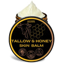 Untamed Organics Handmade Tallow & Honey Skin Balm | 100% Grass-Fed Grass-Finished Tallow + Raw Wild Honey | All Purpose Whole Body & Face Moisturizer For Sensitive Skin, 2 fl. oz. (Unscented)