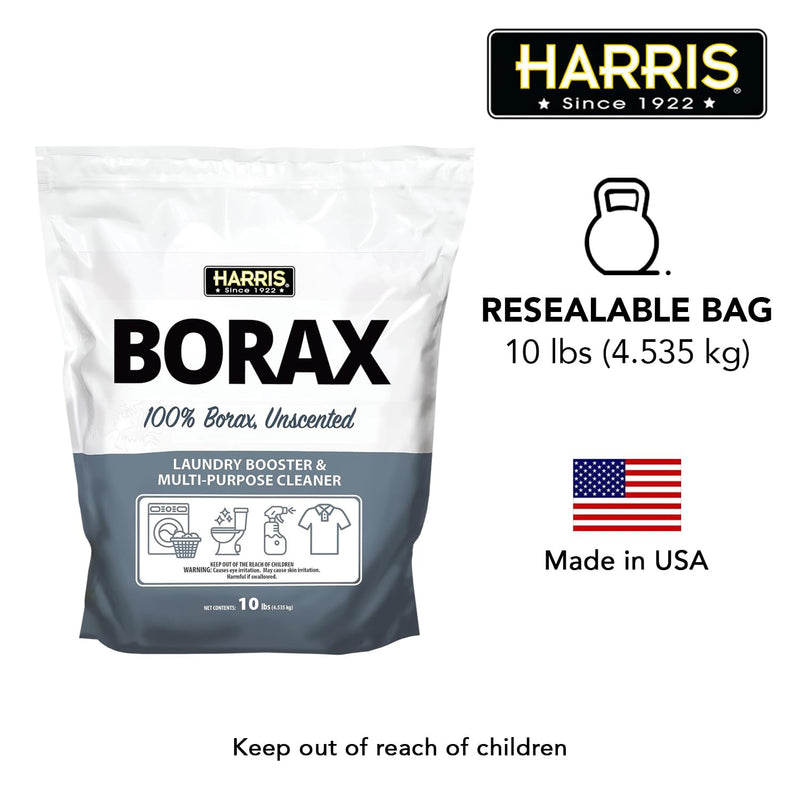 Harris Borax Powder Laundry Booster and Multipurpose Cleaner, 1.5lb (Unscented)