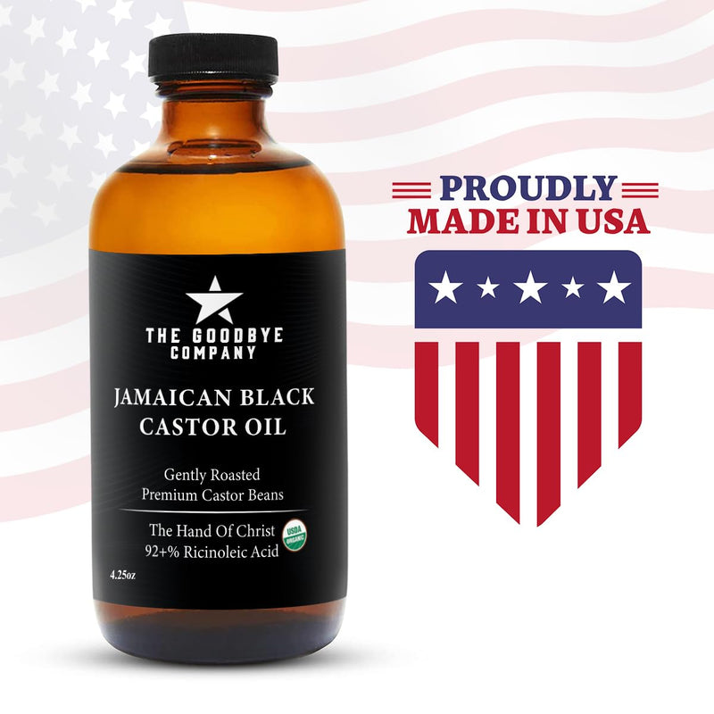 The Goodbye Company Organic Castor Oil – 100% Pure Extra Virgin, Cold-Pressed & Unrefined – Hexane-Free – Nourishing Oil for Healthy Skin, Hair Growth & Eyelashes (250mL)