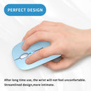 Wireless Bluetooth Mouse, Rechargeable, LED, Silent, Ultra-thin Design (Bluetooth 5.2 and 2.4GHz USB Receiver) | Portable Computer Mouse for Laptops, iPads, MacBooks and Apple Devices (Black)