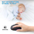 Wireless Bluetooth Mouse, Rechargeable, LED, Silent, Ultra-thin Design (Bluetooth 5.2 and 2.4GHz USB Receiver) | Portable Computer Mouse for Laptops, iPads, MacBooks and Apple Devices (Black)