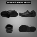 Unisex Chef Shoes Zapatos de cocina para Hombre Slip Resistant Non Slip Work Shoes Nursing Closed Toe Clogs Waterproof Men Kitchen Black/Size12