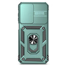 SunStory Compatible with Samsung Galaxy A17 5G Case with HD Screen Protector & Slide Camera Cover & Rotated Ring Kickstand,[Shockproof] Dual Layers Phone Case for Galaxy A17,Red