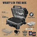 Ninja OG701 7-in-1 Outdoor Electric Grill & Smoker - Grill, BBQ, Air Fry, Bake, Roast, Dehydrate & Broil - Uses Woodfire Pellets - Portable & Weather Resistant