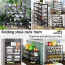 BMOSU 2-Tier Bamboo Shoe Rack Premium Stackable Shoe Shelf Storage Organizer for Hallway Closet Living Room Entryway Organizer (Natural Bamboo)