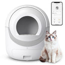 Self Cleaning Cat Litter Box, Automatic Cat Litter Box with APP Control Odor Removal Safety Protection for Multiple Cats, with Garbage Bags