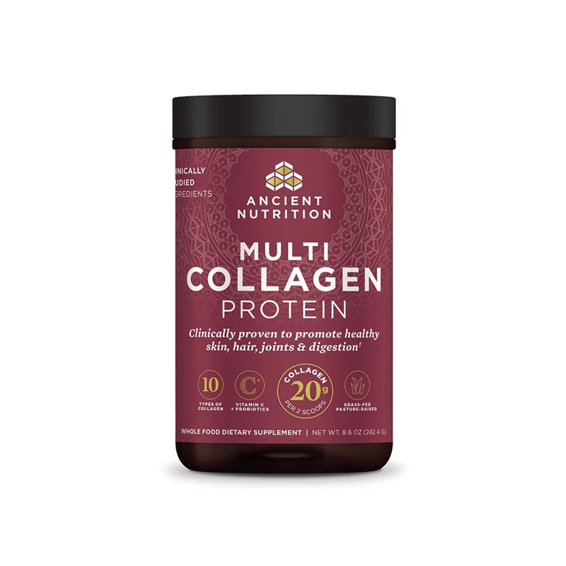 Ancient Nutrition Collagen Powder Protein with Probiotics, Multi Collagen Protein, Unflavored, 60 Servings, Hydrolyzed Collagen Peptides Supports Skin and Gut Health, Joint Supplement, 21.38oz