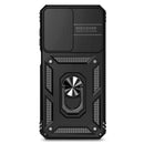 SunStory Compatible with Samsung Galaxy A17 5G Case with HD Screen Protector & Slide Camera Cover & Rotated Ring Kickstand,[Shockproof] Dual Layers Phone Case for Galaxy A17,Red