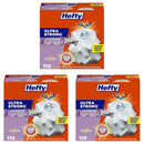 Hefty Ultra Strong 13 Gallon Trash Bags, Tall Kitchen Trash Bags 13 Gallon Size, Drawstring Closure, Continuous Odor Control, White, Clean Burst Scent, 110 Bags
