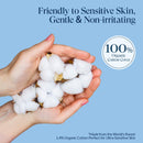 100% Organic Long Panty Liners for Women Long, Ultra Thin Cotton Cover, Long Pantiliners, Light Absorbency, Unscented Barely There Pantie Liners, Individually Wrapped (Long Liner, Size 2, 32ct)