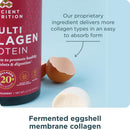 Ancient Nutrition Collagen Powder Protein with Probiotics, Multi Collagen Protein, Unflavored, 60 Servings, Hydrolyzed Collagen Peptides Supports Skin and Gut Health, Joint Supplement, 21.38oz