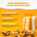 Atlas Protein Bar, 20g Protein, 1g Sugar, Clean Ingredients, Gluten Free (Peanut Butter Chocolate Chip, 12 Count (Pack of 1))