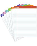 Dynta Legal Pads 8.5 x 11 Writing Notepad, 6 Packs Wide Ruled Letter Pad White Paper, Micro Perforated 45 Sheets/90 Pages (70GSM) Legal Pad for School, College, Office, Business (Rainbow)