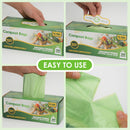 13 Gallon Compostable Trash Bags with Drawstring, Heavy Duty Extra Thick 1 Mil, 49.21 Liter, Tear Resistant and Odorless Kitchen Food Scrap Waste Bag, US BPI and OK Compost Home Certified (30 Count)