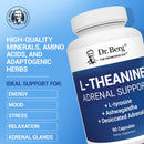 Dr. Berg L-Theanine 200mg - Includes Zinc, Copper, L-Tyrosine, & Ashwagandha – L-Theanine Supplement Adrenal Support - for Relaxation, Stress Relief, and Mental Clarity* – 90 Gelatin Capsules