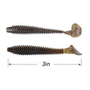 RUNCL Swimbaits Paddle 10/20/30/40PCS, 5/4/3/2 Inchs Paddle Tail, Soft Lure for Trout Crappie Bass, Durable Plastic Bait Swimmer for Saltwater/Freshwater, Fishing Lover's Gift