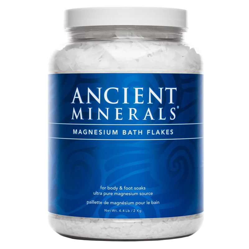 Ancient Minerals Magnesium Bath Flakes - Bathing Alternative to Epsom Salt - Soak in Natural Salts - High-Absorption Efficiency for Relaxation, Wellness & Muscle Relief - 8 lbs