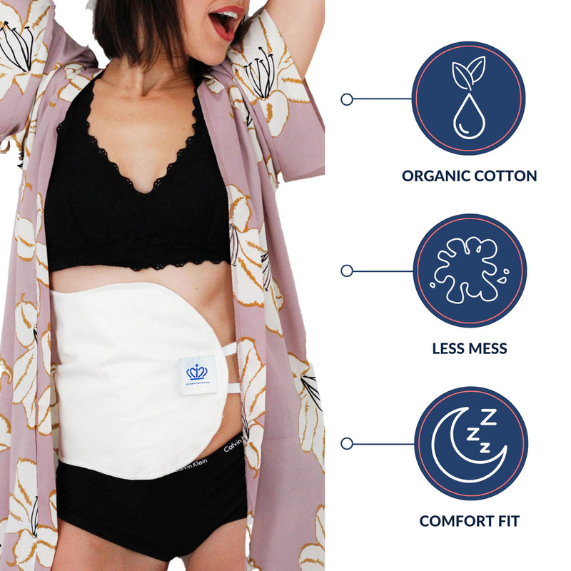QUEEN OF THE THRONES Castor Oil Pack for Liver (Compress) Less Mess, Reusable, Comfort Sleep Fit - Organic Cotton Flannel, Soft Ties & Naturopathic Doctor Designed (Castor Oil Sold Separately)
