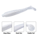 RUNCL Swimbaits Paddle 10/20/30/40PCS, 5/4/3/2 Inchs Paddle Tail, Soft Lure for Trout Crappie Bass, Durable Plastic Bait Swimmer for Saltwater/Freshwater, Fishing Lover's Gift