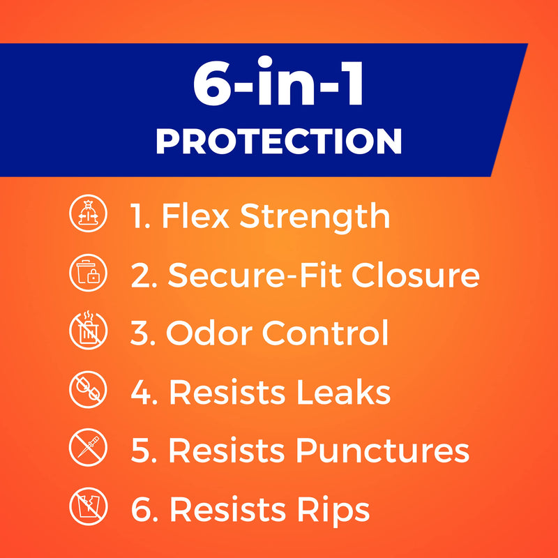 Hefty Ultra Strong 13 Gallon Trash Bags, Tall Kitchen Trash Bags 13 Gallon Size, Drawstring Closure, Continuous Odor Control, White, Clean Burst Scent, 110 Bags