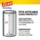 Glad Tall Kitchen Drawstring Trash Bags - Odorshield 13 Gallon White Trash Bag, Febreze Fresh Clean, 110 Count