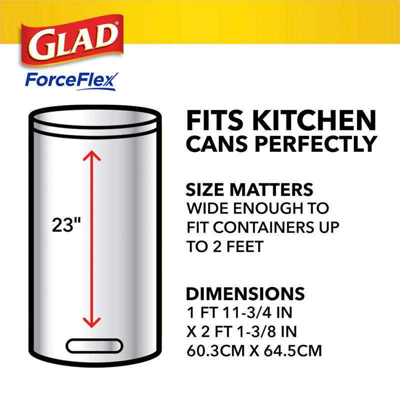 Glad Tall Kitchen Drawstring Trash Bags - Odorshield 13 Gallon White Trash Bag, Febreze Fresh Clean, 110 Count