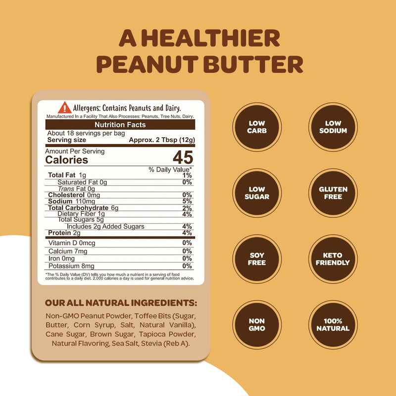 Flavored PB Co. Peanut Butter Powder, Low Carb and Only 45 Calories, All-Natural from US Farms (Mint Chocolate Cookie)