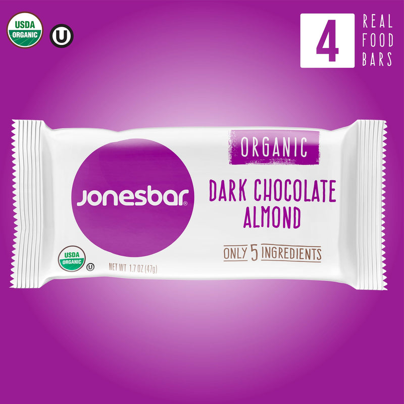 JONESBAR (Variety Pack, 12 Count (Pack of 1)), USDA Organic Fruit & Nut Bar, Non-GMO, Kosher, Vegan, Gluten Free, Simple Snack Bar