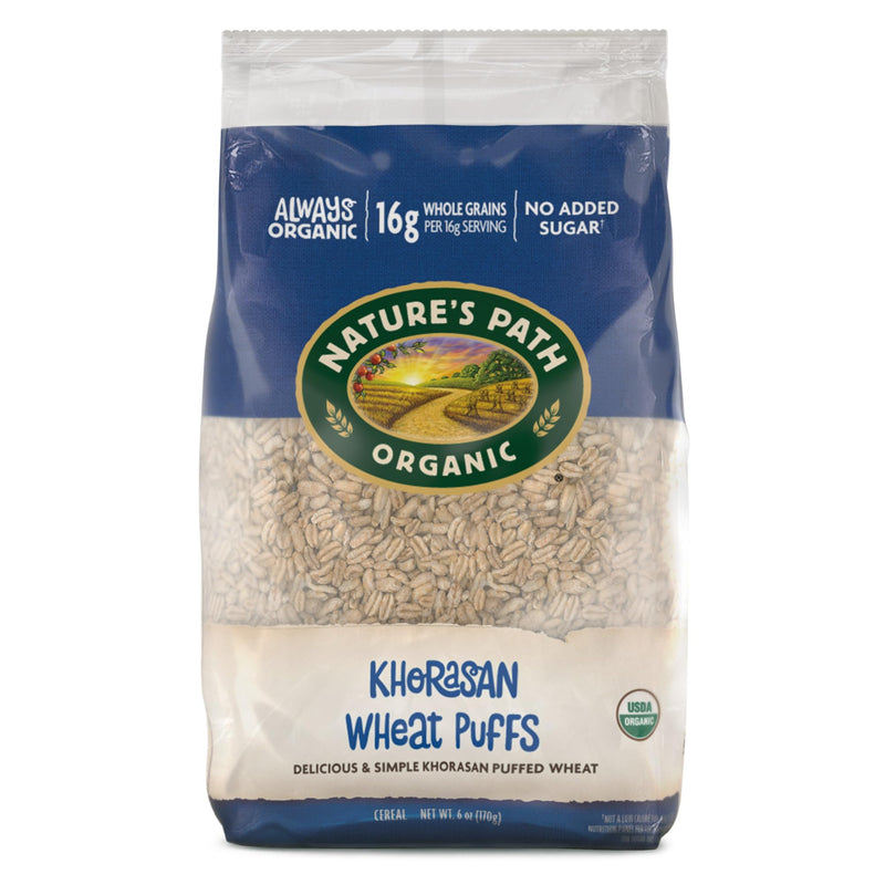 Nature's Path Organic Khorasan Wheat Puffs Cereal, 6 oz (Pack of 12), Earth Friendly Packaging