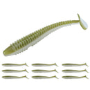 RUNCL Swimbaits Paddle 10/20/30/40PCS, 5/4/3/2 Inchs Paddle Tail, Soft Lure for Trout Crappie Bass, Durable Plastic Bait Swimmer for Saltwater/Freshwater, Fishing Lover's Gift