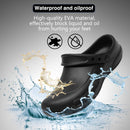 Unisex Chef Shoes Zapatos de cocina para Hombre Slip Resistant Non Slip Work Shoes Nursing Closed Toe Clogs Waterproof Men Kitchen Black/Size12