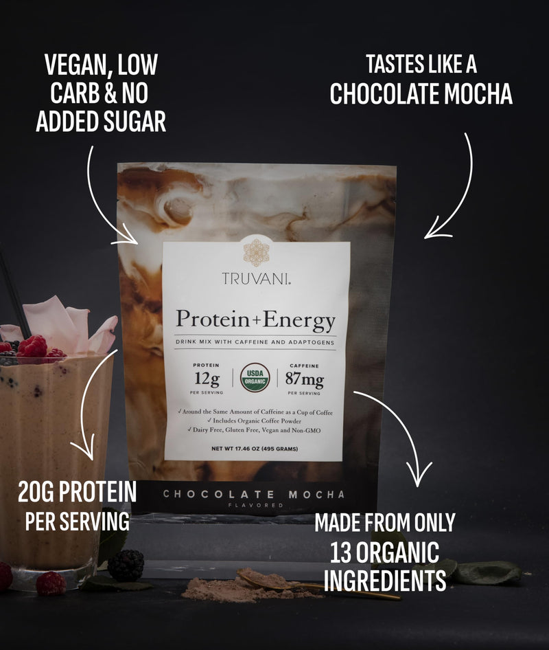 Truvani Vegan Pea Protein Powder | Vanilla | 20g Organic Plant Based Protein | 18 Servings | Keto | Gluten & Dairy Free | Low Carb | No Added Sugar