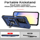 SunStory Compatible with Samsung Galaxy A17 5G Case with HD Screen Protector & Slide Camera Cover & Rotated Ring Kickstand,[Shockproof] Dual Layers Phone Case for Galaxy A17,Red