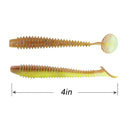 RUNCL Swimbaits Paddle 10/20/30/40PCS, 5/4/3/2 Inchs Paddle Tail, Soft Lure for Trout Crappie Bass, Durable Plastic Bait Swimmer for Saltwater/Freshwater, Fishing Lover's Gift