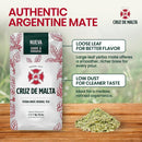Cruz de Malta Yerba Mate Tea – 1kg (2.2 lbs) Loose Leaf – Traditional Argentine Herbal Tea – Smooth Flavor, Naturally Sourced – USA Specific Packaging – Gluten-Free – Large Leaf Low Dust Yerba Mate