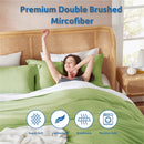 Nestl Twin Duvet Cover - Soft Double Brushed Light Grey Duvet Cover Twin/Twin XL, 2 Piece, with Button Closure, Duvet Cover 68x90 inches