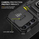 SunStory Compatible with Samsung Galaxy A17 5G Case with HD Screen Protector & Slide Camera Cover & Rotated Ring Kickstand,[Shockproof] Dual Layers Phone Case for Galaxy A17,Red