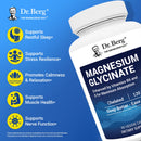Dr. Berg Magnesium Glycinate with Vitamin D, B6 & Zinc for Stress Relief, Calm, Relaxation, & Good Sleep* - 120 mg Per Magnesium Bisglycinate Capsule - Chelated Magnesium Glycinate - 150 Caps
