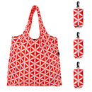 HOLYLUCK set of 3 Reusable Grocery Bags,Heavy Duty Foldable Shopping Bag-sky blue