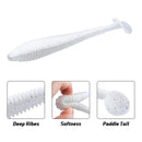 RUNCL Swimbaits Paddle 10/20/30/40PCS, 5/4/3/2 Inchs Paddle Tail, Soft Lure for Trout Crappie Bass, Durable Plastic Bait Swimmer for Saltwater/Freshwater, Fishing Lover's Gift