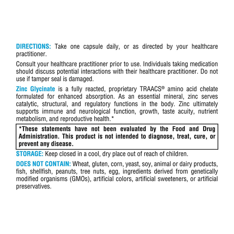 XYMOGEN Zinc Glycinate - 20mg Chelated Zinc Supplement - Zinc Bisglycinate Chelate for Enhanced Absorption - Mineral Supplement for Reproductive + Immune Support (120 Vegan Zinc Capsules)